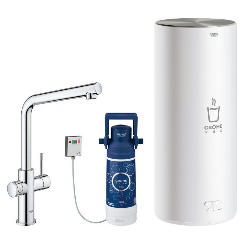 30 325 001 Grohe Miscelatore e boiler taglia L Red Duo 30325001 finitura cromo