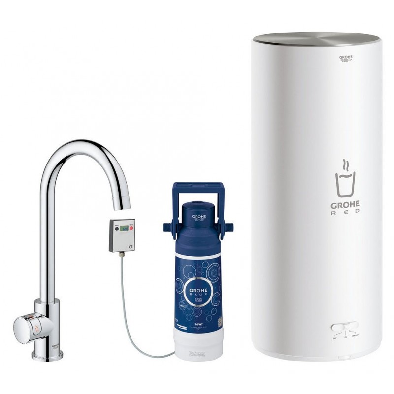 30 080 001 Mitigeur et chaudière Grohe taille M Red Mono 30080001 finition chromée
