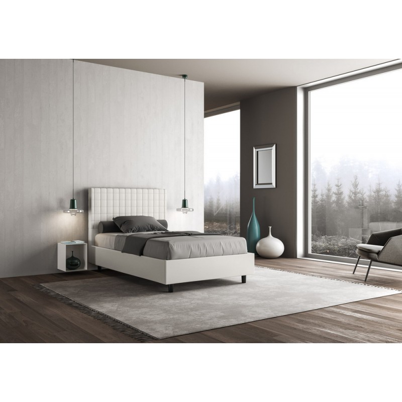 Sunny L120 Ityhome Letto una piazza e mezza Sunny in similpelle da 120 cm