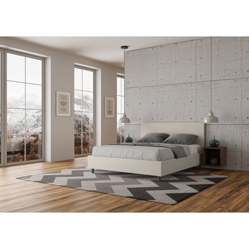 Adele L160 Ityhome Letto matrimoniale Adele in similpelle da 160 cm