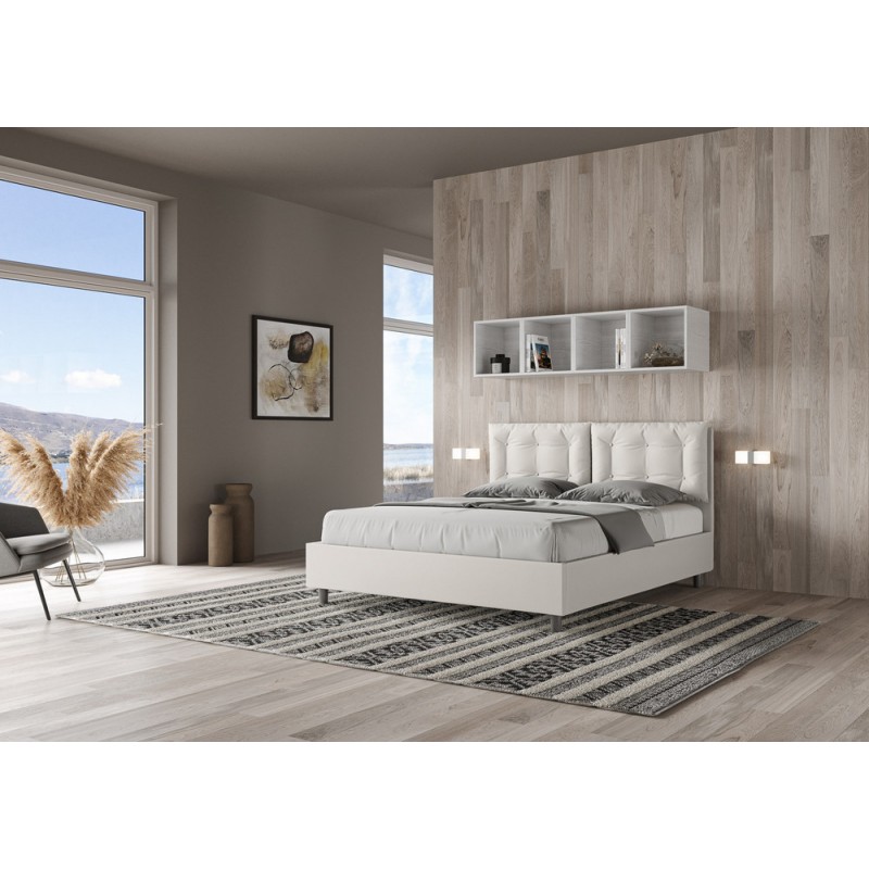Annalisa L160 Ityhome Letto matrimoniale Annalisa in similpelle da 160 cm