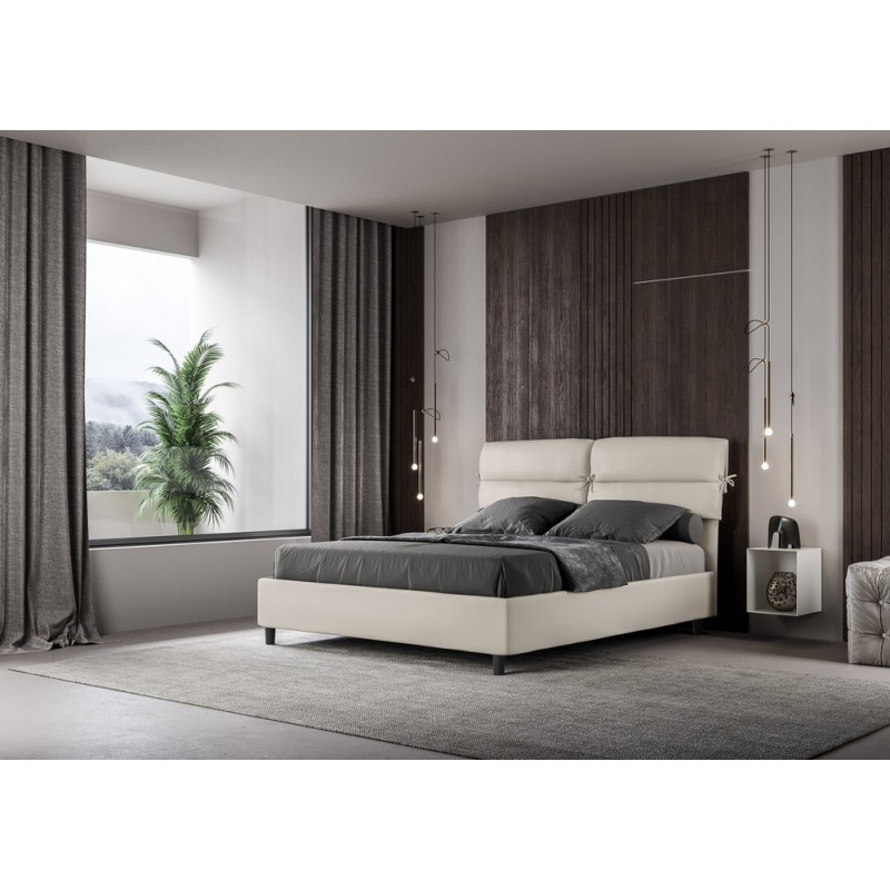 Nandy 160 Ityhome Letto matrimoniale Nandy in similpelle da 160 cm