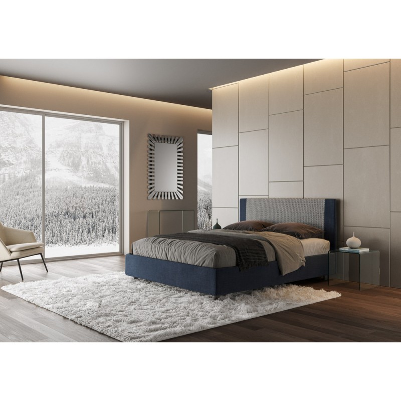 Rosal Labirinto09 Ityhome Letto matrimoniale Rosal in tessuto Labirinto 09 da 160 cm