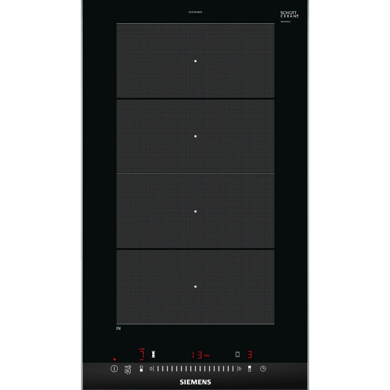 EX375FXB1E Siemens EX375FXB1E 30cm Black Glass Ceramic Induction Domino Hob