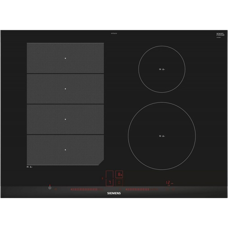 EX775LEC1E Siemens EX775LEC1E 70cm Black Glass Ceramic Induction Hob