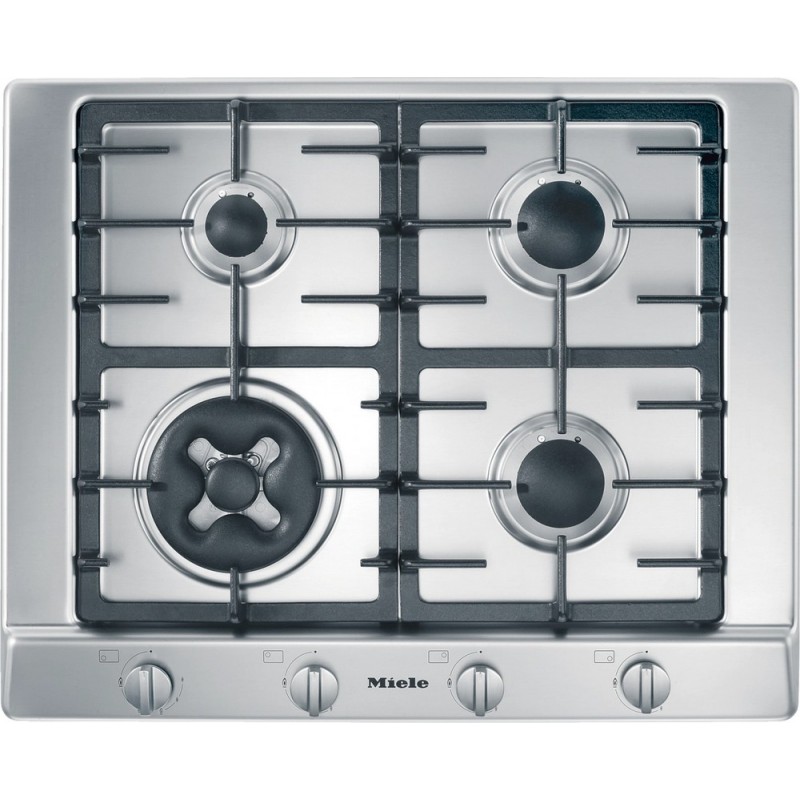 KM 2014 G Table de cuisson à gaz Miele KM 2014 G 65 cm finition acier inoxydable