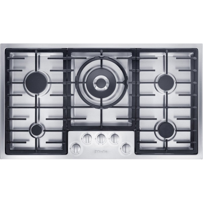 KM 2354 G Table de cuisson à gaz Miele KM 2354 G 90 cm finition acier inoxydable