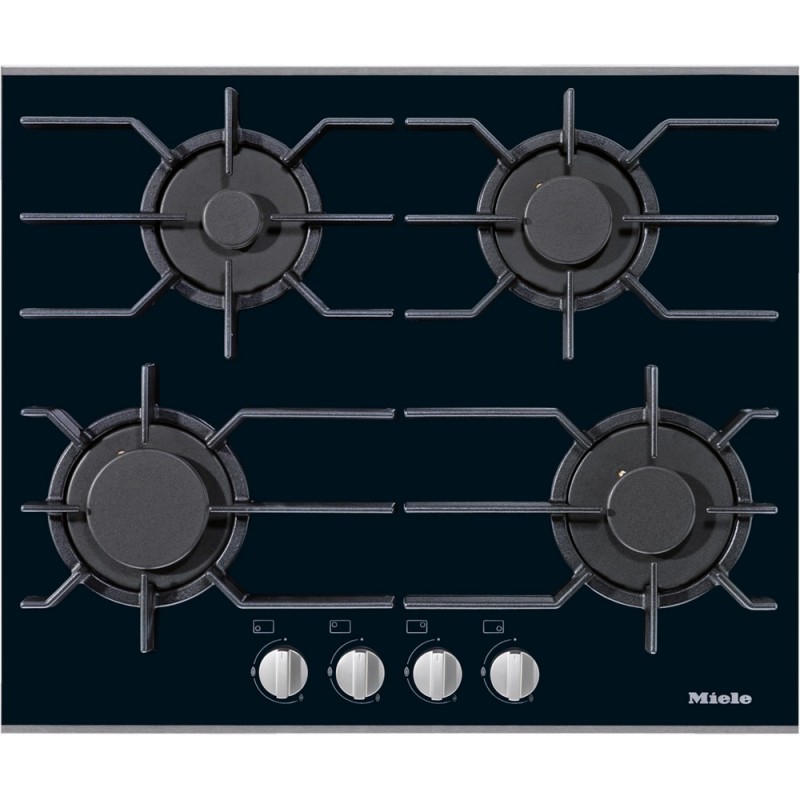 KM 3010 G Table de cuisson à gaz Miele KM 3010 G finition verre noir 60 cm