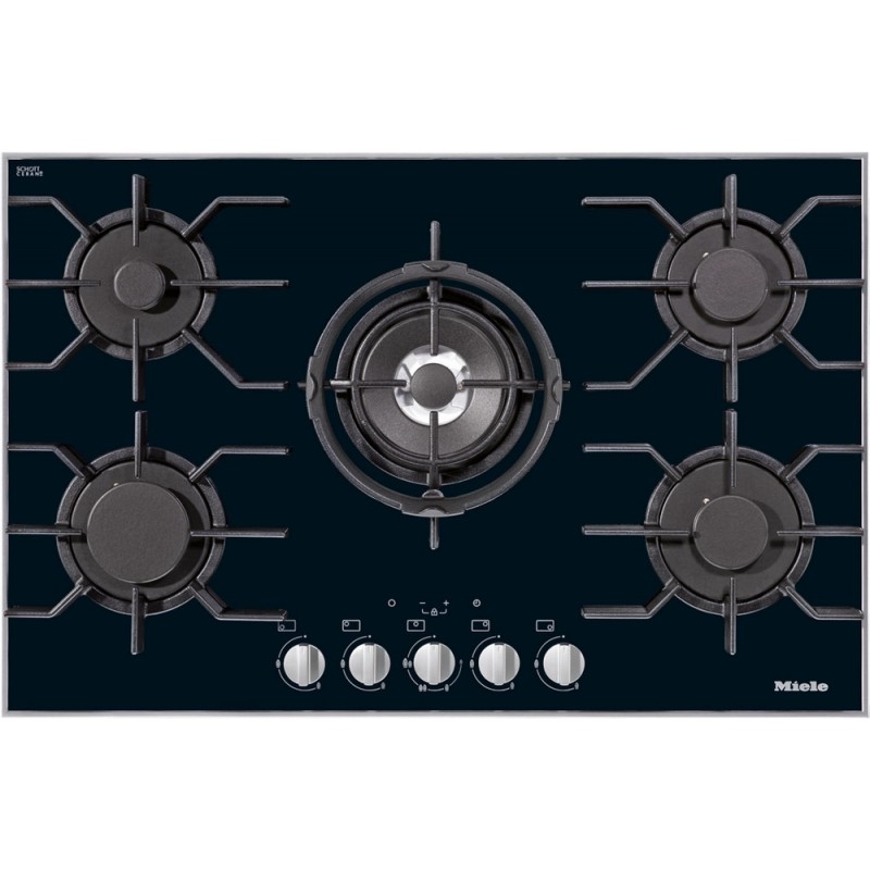 KM 3034-1 G Miele Placa de gas KM 3034-1 G acabado cristal negro 80 cm