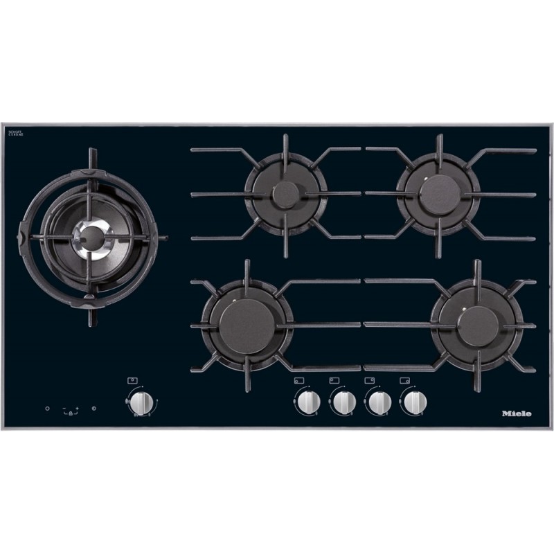 KM 3054-1 G Table de cuisson à gaz Miele KM 3054-1 G 90 cm finition verre noir