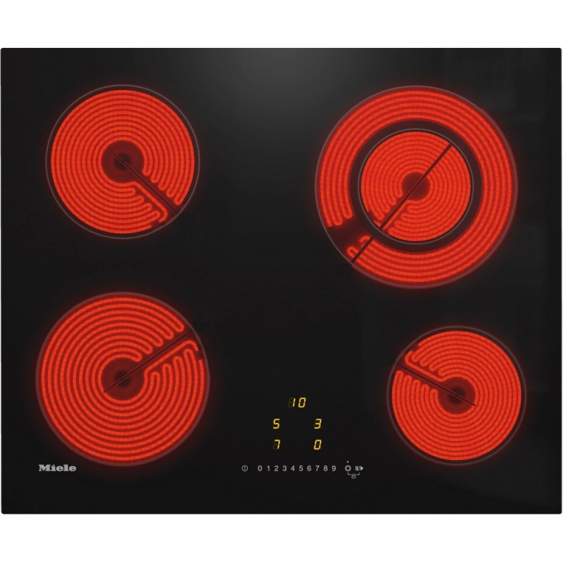 KM 6520 FL Miele Placa eléctrica KM 6520 FL en vitrocerámica negra 60 cm
