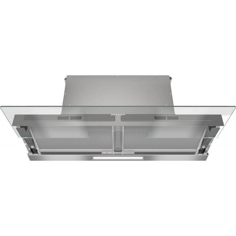 DAS 4940 Campana extractora de encastre Miele de acero inoxidable y cristal de 90 cm DAS 4940 GLASS