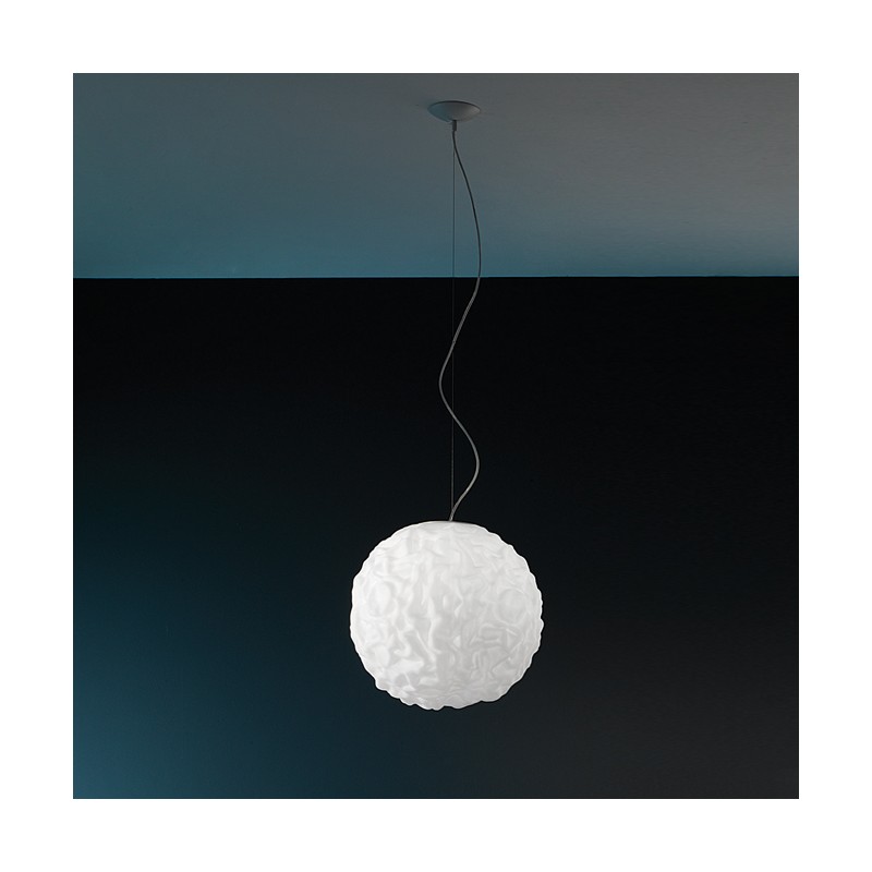 Emisfero16s Minitallux Lampada a sospensione Emisfero16s finitura bianco by Icone Luce Lampadina non inclusa 