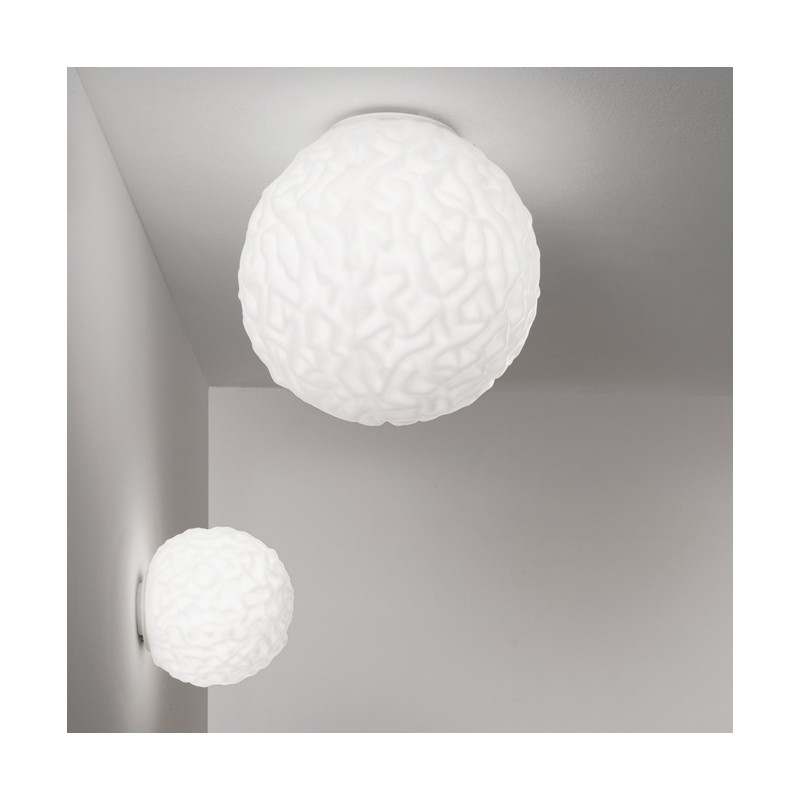 Emisfero16 Minitallux Emisfero16 wall or ceiling lamp white finish byicon Luce - Bulb not included