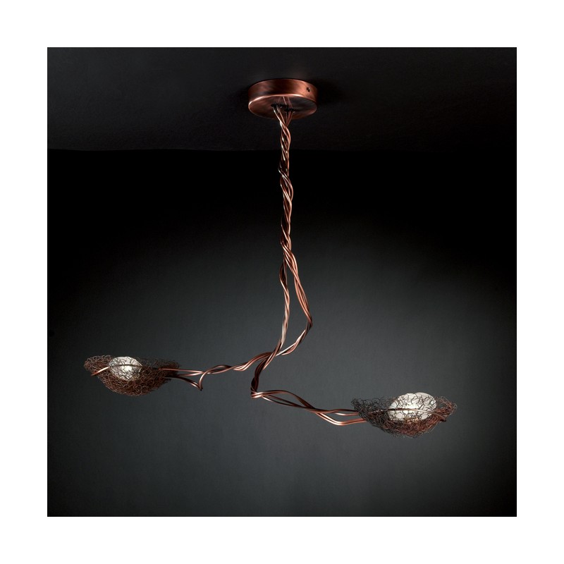 Nido 2 Suspension moulable Minitallux Nido 2 finition cuivre par Icona Luce - Ampoules non incluses