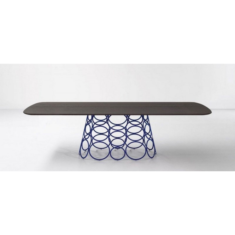 Hulahoop_200 Bonaldo Fixed table Hulahoop with metal frame and top of your choice of 200x108 cm