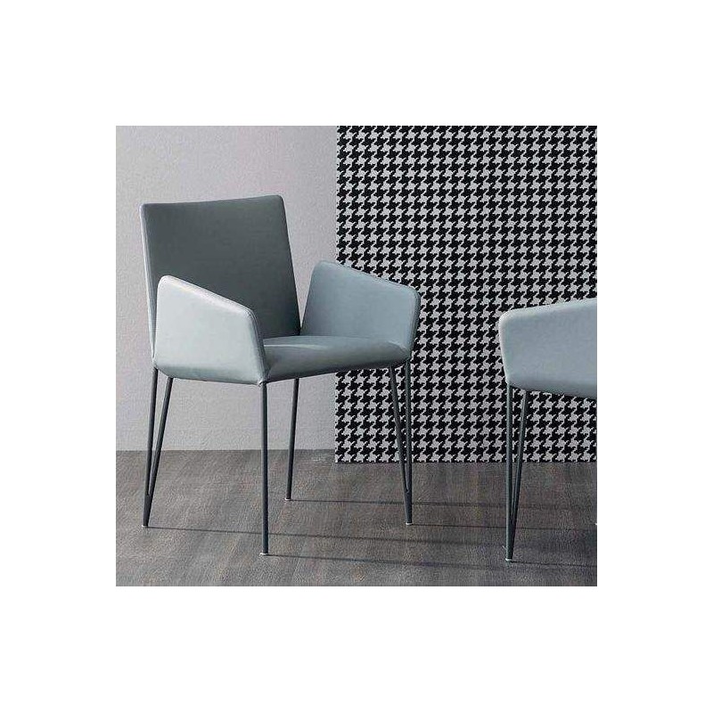 Miss_Filly_Up Bonaldo Miss Filly Up chair with metal legs and seat of your choice - With armrests