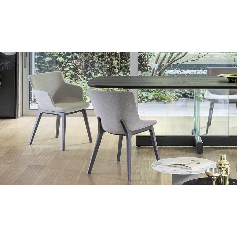 Artika_Wood Chaise Bonaldo Artika Wood avec pieds en bois et assise au choix