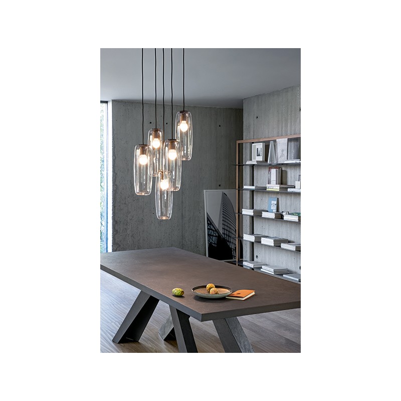 Bio-S_sos_5elementi Bonaldo Suspension lamp 5 lights Bio-S in different finishes