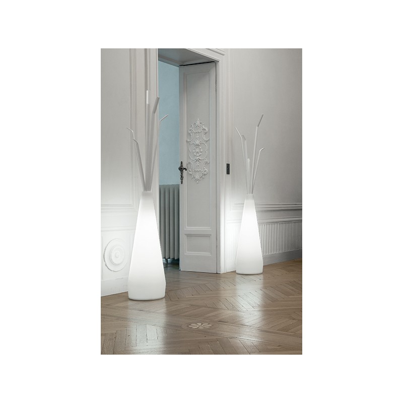 Appendiabiti_Kadou_Light Bonaldo Kadou Porte-manteau léger avec structure en polyéthylène et métal de h. 173 cm - Avec source de lumière fluoresc
