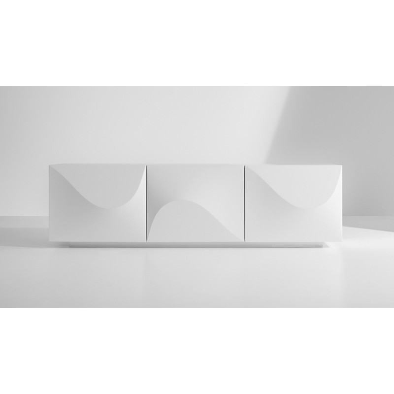 Vertigo_z138 Buffet Bonaldo Vertigo avec socle en métal L.138 cm et H.60 cm - 2 portes