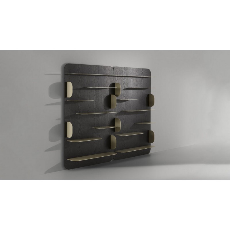 Lib_Blabla Bonaldo Blabla bookcase with 120 cm veneered structure and h. 200 cm