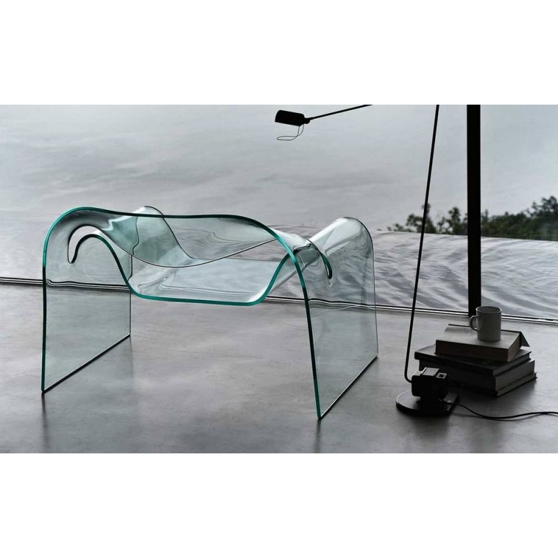 Ghost 02 FIAM Ghost armchair cod. 02 with curved glass structure