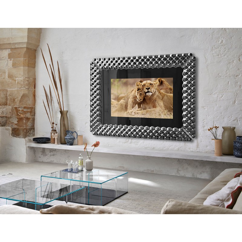 Pop TV PP197/TV FIAM Specchio Pop TV cod. PP197/TV con cornice in vetro da 197 cm e h. 147 cm - Con alloggio televisore
