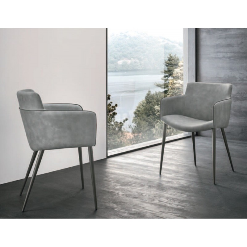 CAROL PCARMET Sedit Carol armchair with metal structure and seat of your choice