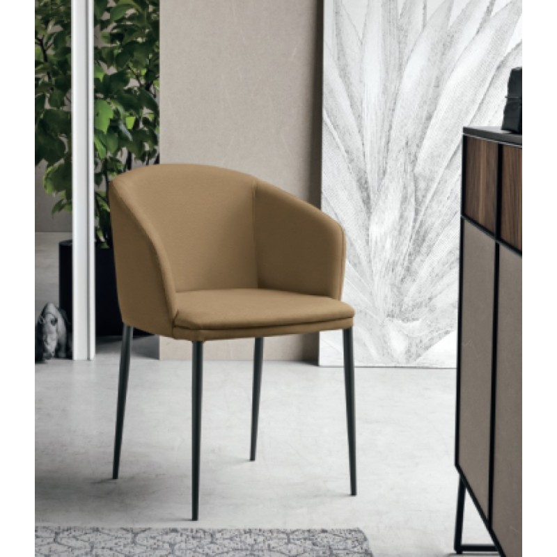 SOFIA PSOFMET Sedit Sofia armchair with metal structure and seat of your choice