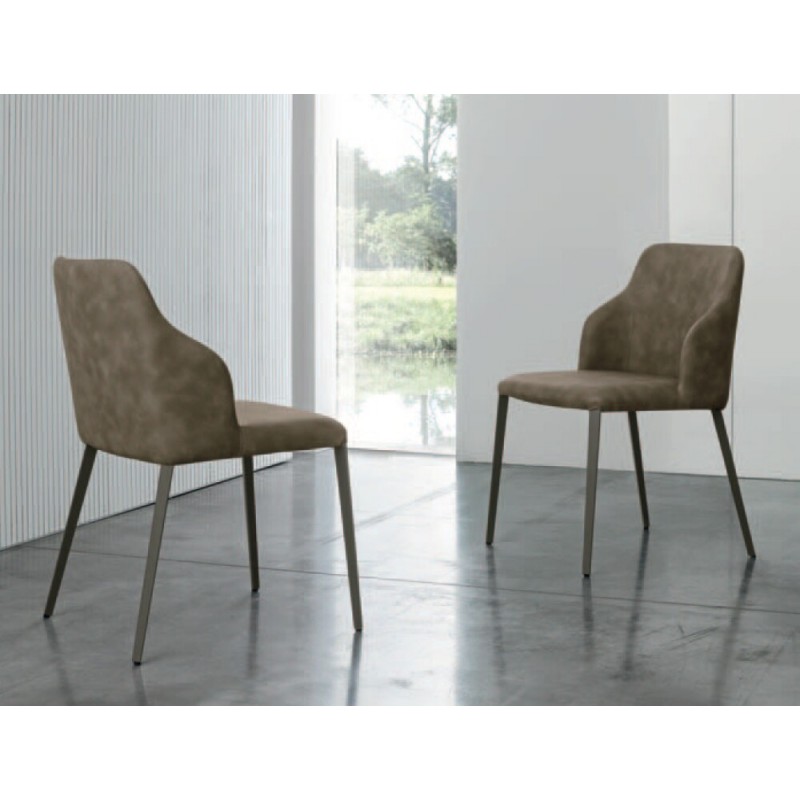 LILIUM LILMET Sedit Lilium chair with metal structure and seat of your choice