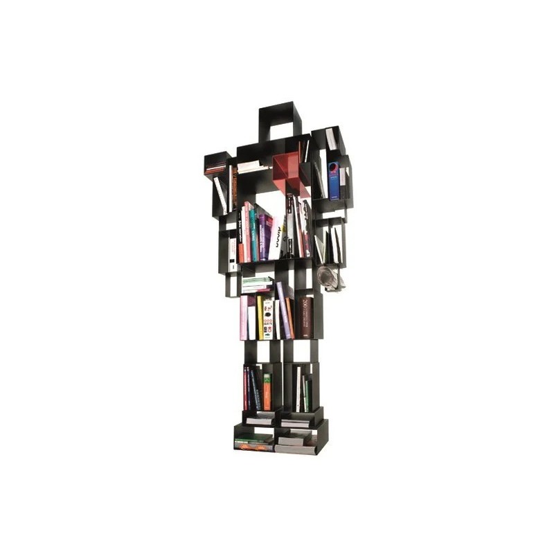 ROBOX CM9003 Horm Robox bibliothèque ouverte double face art. CM9003 en métal de 81 cm et h. 185cm