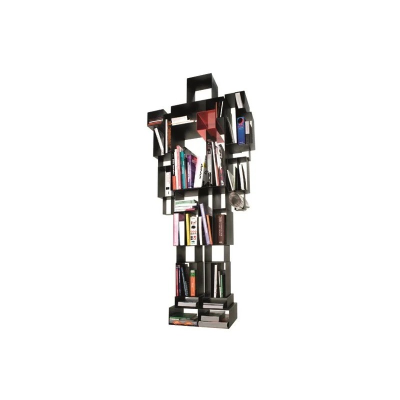 ROBOX CM9003 Horm Robox double-sided open bookcase art. CM9003 in metal of 81 cm and h. 185cm