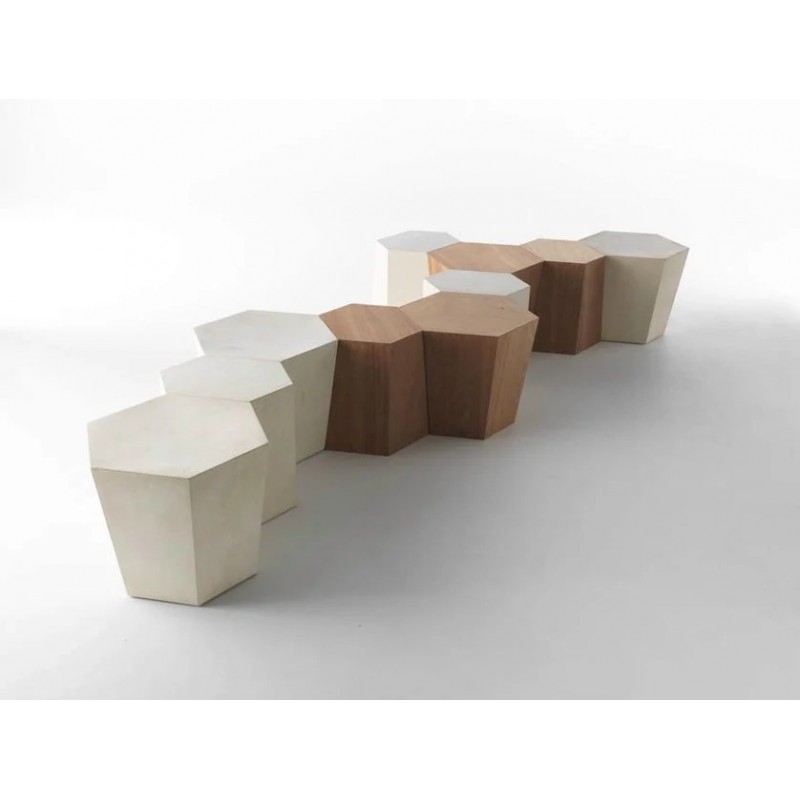 HEXAGON IX22 Horm Stool/Coffee table Hexagon art. IX22 with structure of your choice