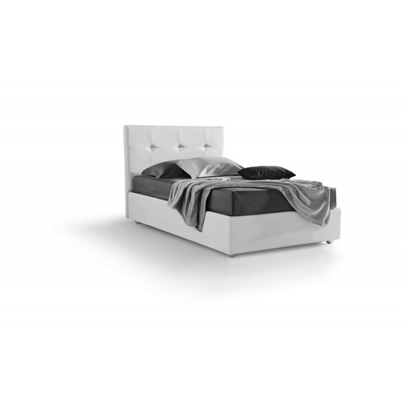  Cama individual Maronesa Acf DEDALO con cabecero acolchado de 90 cm
