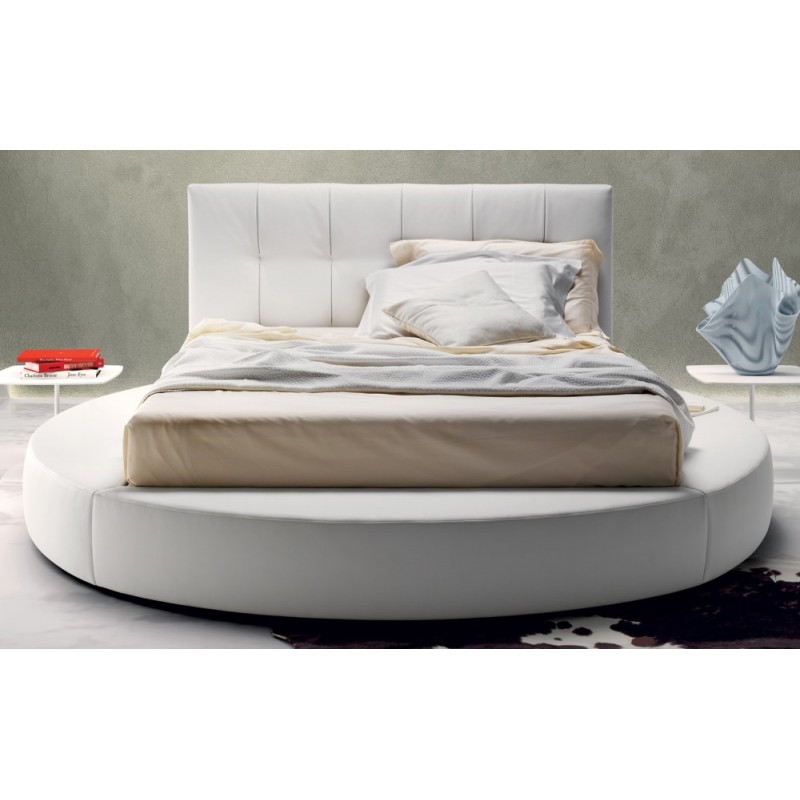 SPEC160 Lit double rond Samoa SPECIAL tapissé avec ou sans conteneur Ø250 cm