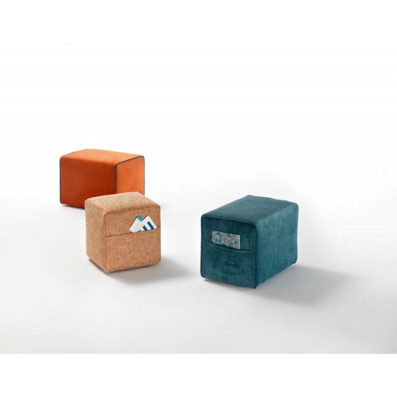 ATIC102/ATIC104 Samoa TIC-TAC Pouf in fabric of your choice - With pocket