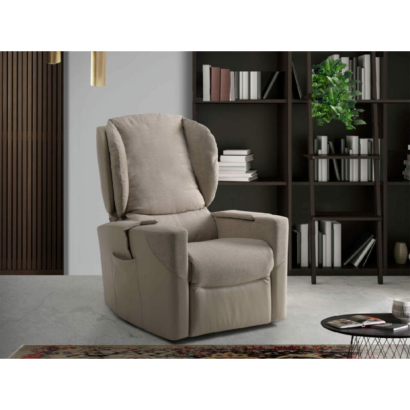VR AMAMI Vitarelax AMAMI electric relax armchair covered in fabric - With 2 motors+LIFT