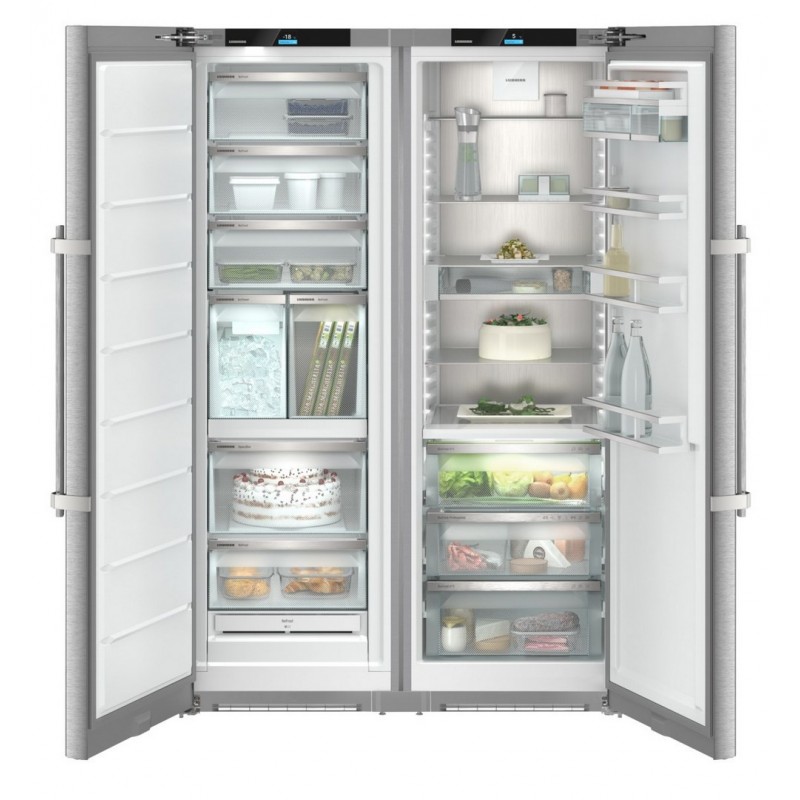 XRFsd 5265 Liebherr Freestanding side by side refrigerator XRFsd 5265 120.4 cm SmartSteel / silver finish