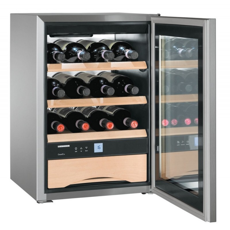WKes 653 Cave à vin compacte autoportante Liebherr WKes 653 avec porte vitrée de 43 cm et structure SmartSteel
