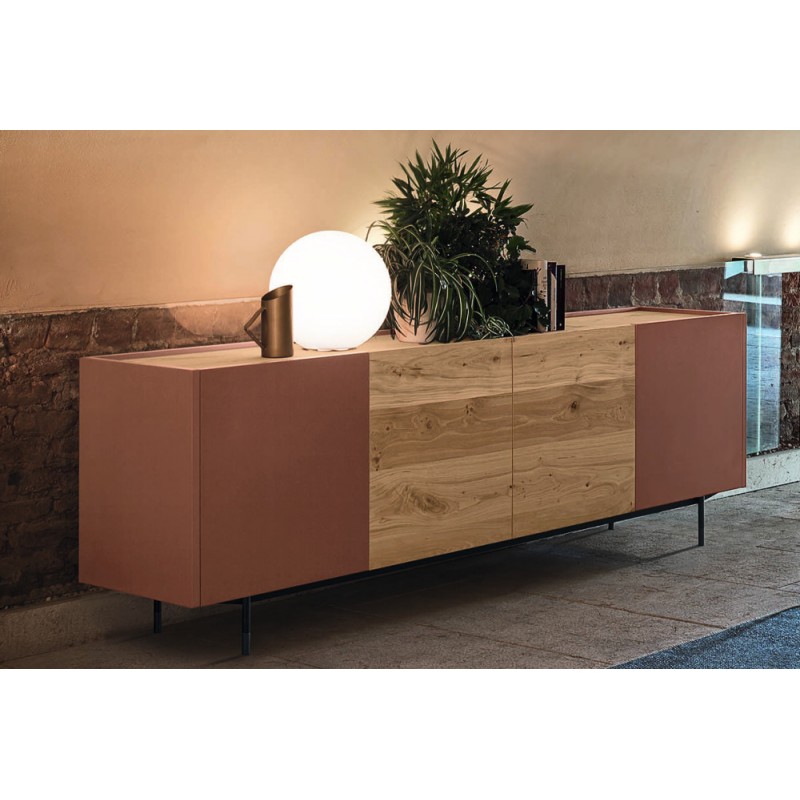  Buffet sur pied Maronese Acf GIAVA avec piètement en métal L.240 cm - 4 portes