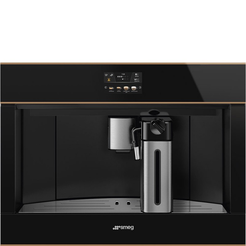 CMS4604NR Machine à café Smeg S CMS4604NR, finition verre noir 60 cm