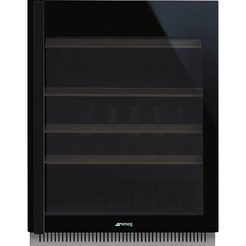 CVI638RN3 Smeg S Vinoteca bajo encimera CVI638RN3 60 cm acabado cristal negro - Bisagra derecha