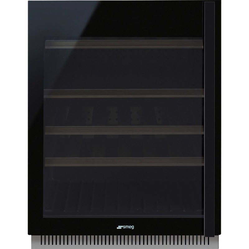 CVI638LN3 Cave à vin sous plan Smeg S CVI638LN3 60 cm finition verre noir - Charnière à gauche