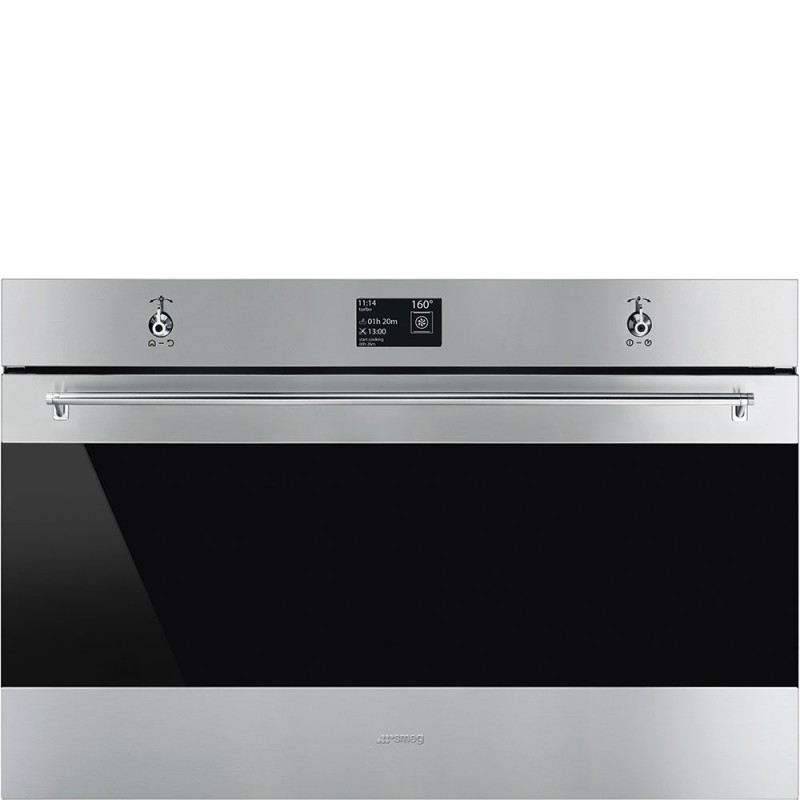 SFP9395X1 Smeg Thermoventilated pyrolytic oven SFP9395X1 90 cm stainless steel finish