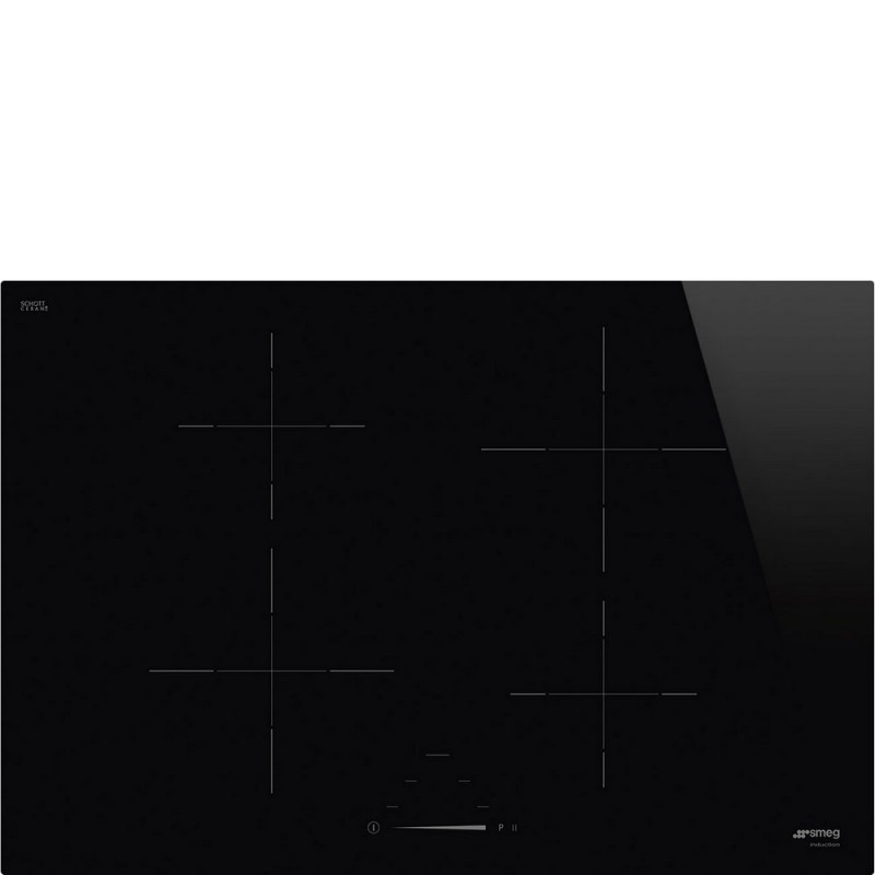 SI4742D Plaque à induction Smeg S SI4742D en vitrocéramique noire, 75 cm