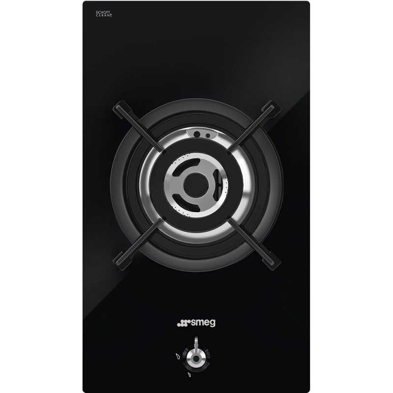 PV331CN Smeg S PV331CN 30cm Black Glass Ceramic Gas Hob