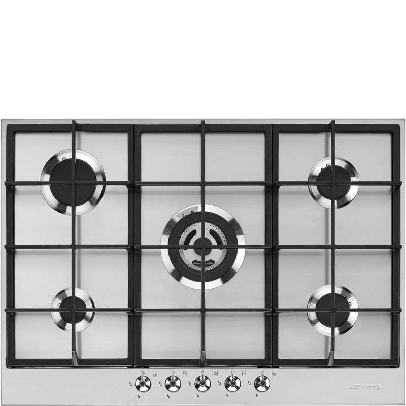 PX375 Smeg S Piano cottura a gas PX375 in acciaio inox da 72.5 cm