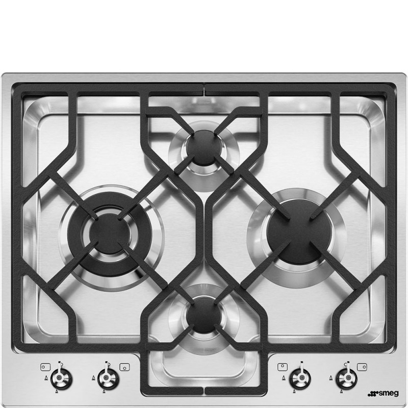 PGF64-4 Table de cuisson gaz inox Smeg S 60 cm PGF64-4