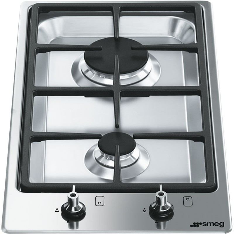 PGF32G Smeg Domino gas hob PGF32G in 30 cm stainless steel